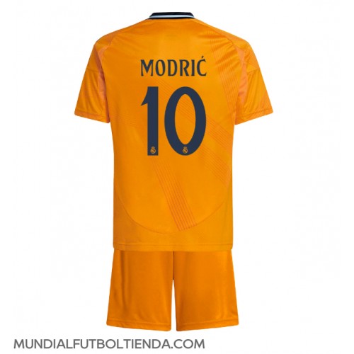 Camiseta Real Madrid Luka Modric #10 Segunda Equipación Replica 2024-25 para niños mangas cortas (+ Pantalones cortos)